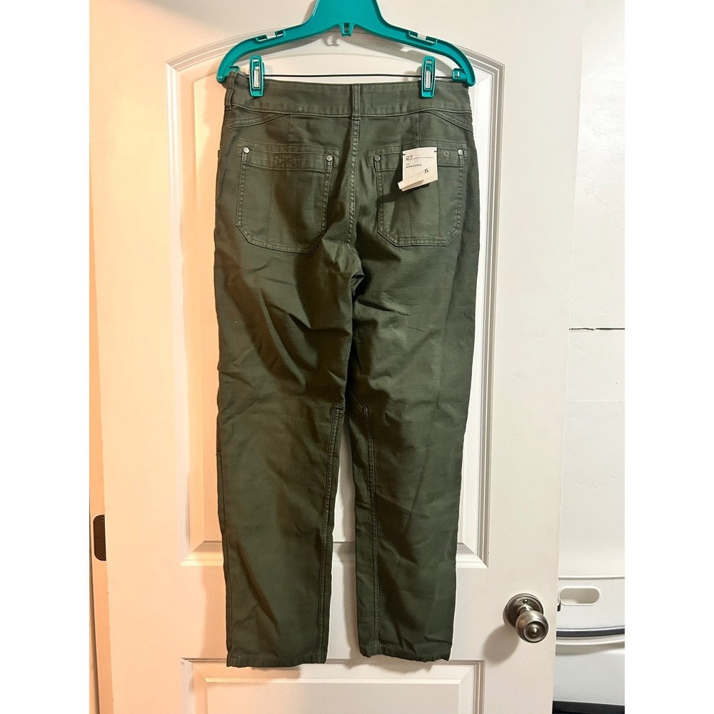Pilcro The Wanderer Utility Pants Moss Green Straight Leg High Rise Size 27 - Picture 2 of 11